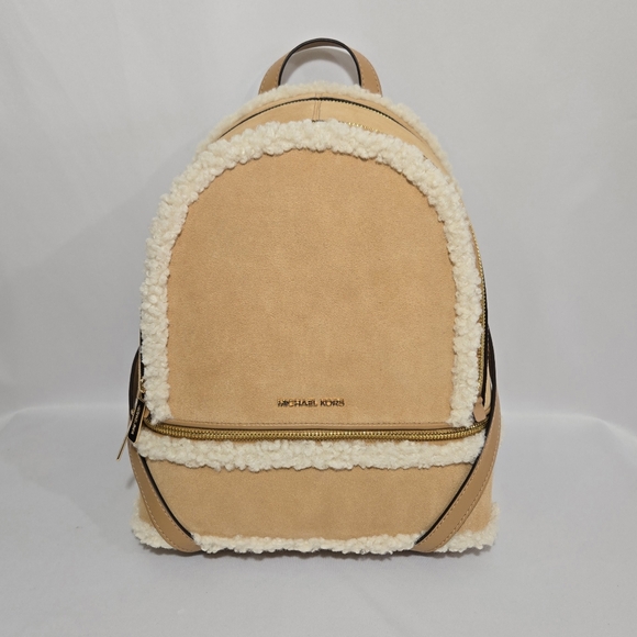 Michael Michael Kors Rhea Peanut MD Zipper Leather Backpack main image 12